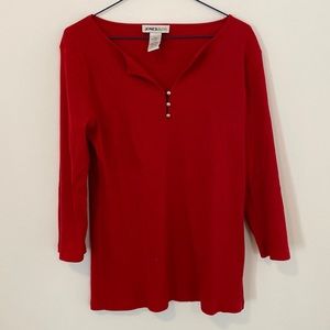 NWOT Jones & Co Red Blouse